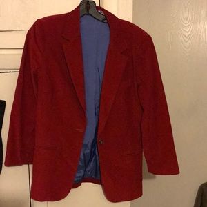 Franklin + Gower Corduroy Red Blazer
